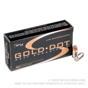 50 Rounds of 45 GAP Ammo by Speer Gold Dot - 200gr JHP